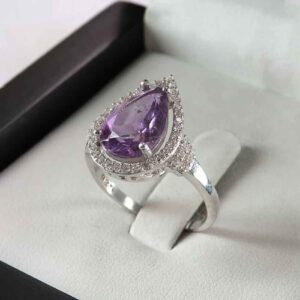 Zilveren Ring Fakher – Paarse Amethist