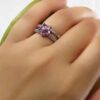 Zilveren Ring Bloem – Amethist Design