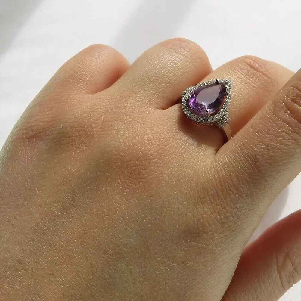 Zilveren Ring Fakher – Paarse Amethist