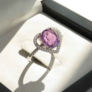 Zilveren Ring Delbar – Romantische Amethist