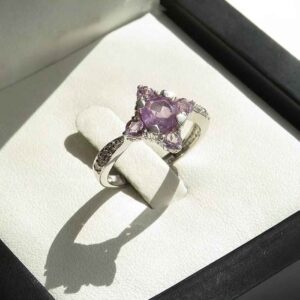 Zilveren Ring Sara – Paarse Amethist