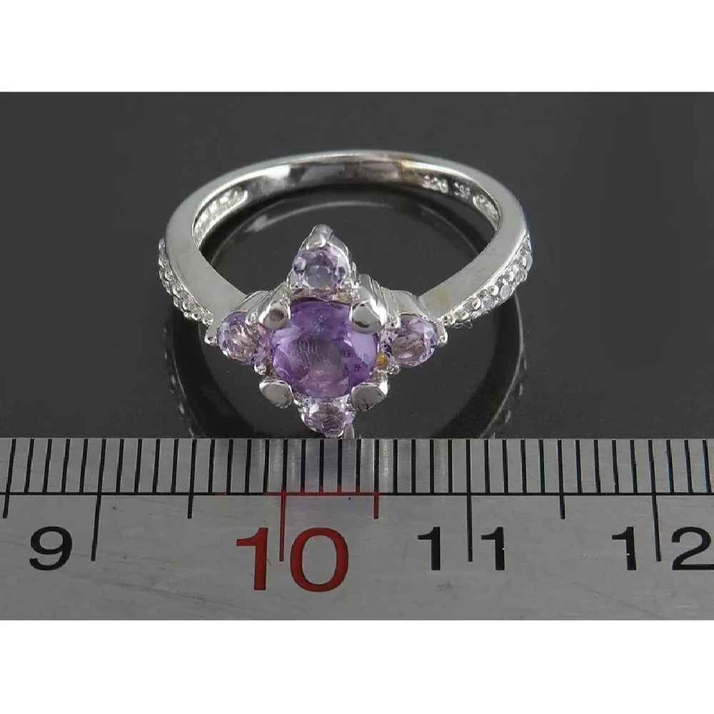 Zilveren Ring Sara – Paarse Amethist