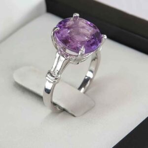 Zilveren Ring Mahshid – Amethist Schittering