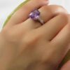 Zilveren Ring Mahshid – Amethist Schittering