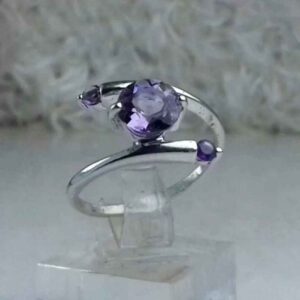 Zilveren Ring Asli – Authentieke Amethist