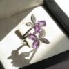 Zilveren Ring Vlinder – Amethist Design