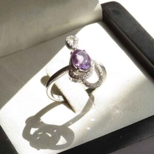 Zilveren Ring Bliss – Paarse Amethist