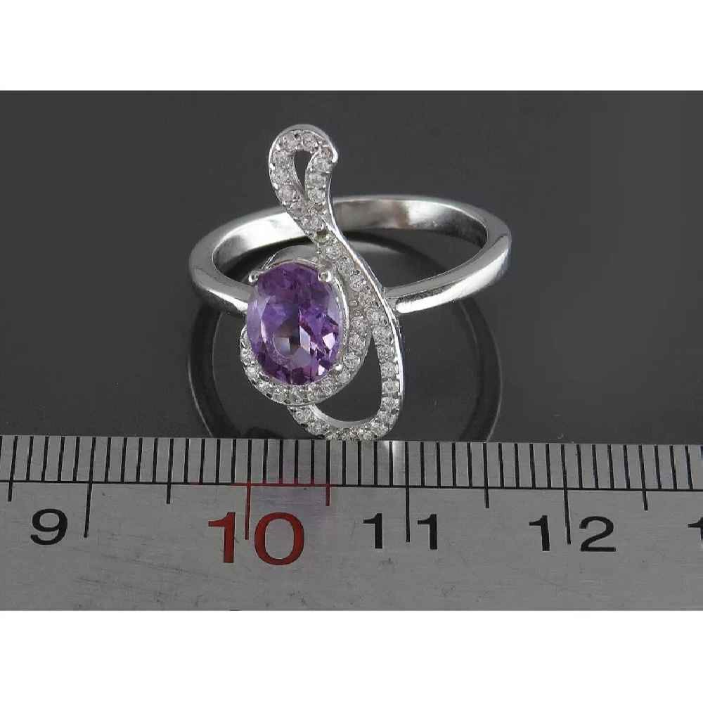 Zilveren Ring Bliss – Paarse Amethist