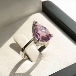 Zilveren Ring Ashk – Paarse Amethist