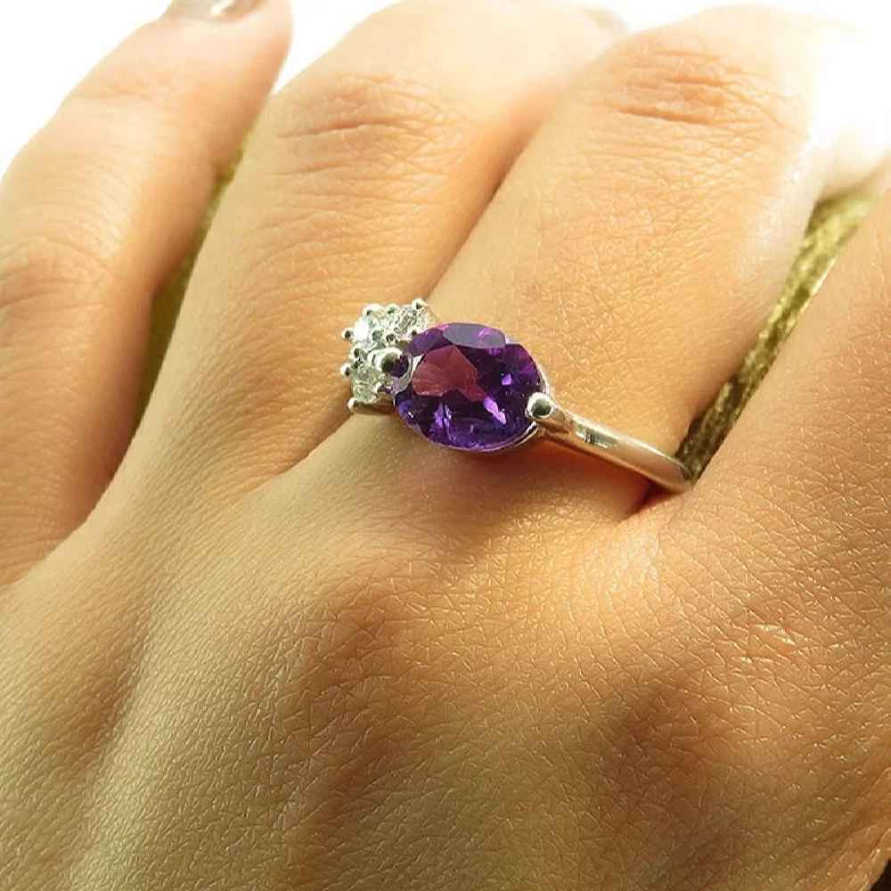 Zilveren Ring Mehrnaz – Amethist Edelsteen