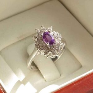 Zilveren Ring Sarvenaz – Paarse Amethist