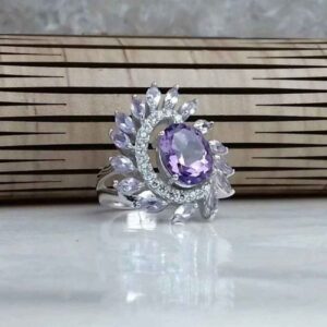 Zilveren Ring Mona – Amethist & Zilver
