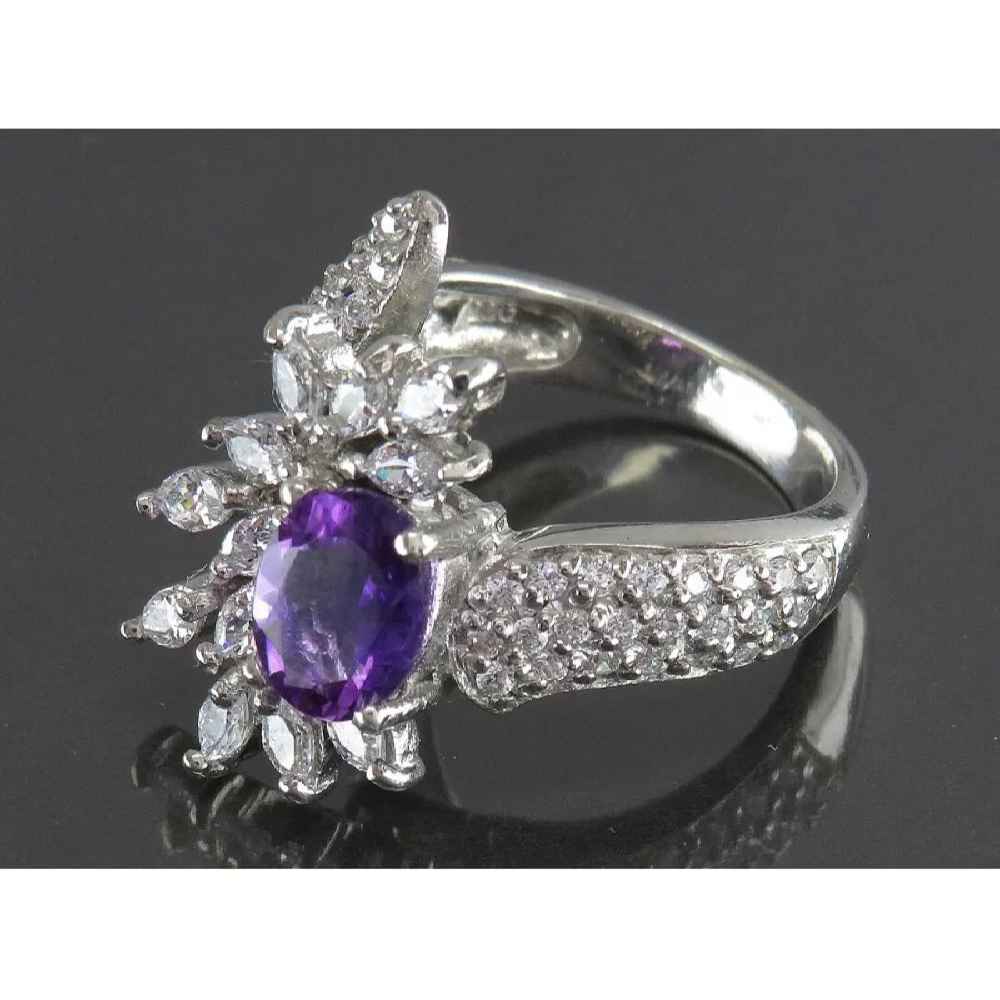 Zilveren Ring Ashrafi – Amethist
