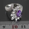 Zilveren Ring Ashrafi – Amethist