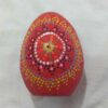 Decoratief Handbeschilderd Aardewerk Ei – Rood Bita