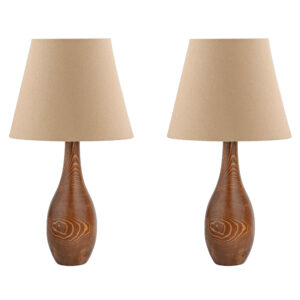 Set van 2 Accent Houten Tafellampen – Model Safa