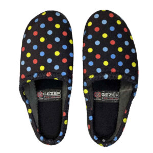 Zachte Zwarte Dames Pantoffels Model Stippen