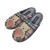 Zachte Grijze Dames Pantoffels Model Teddybeer