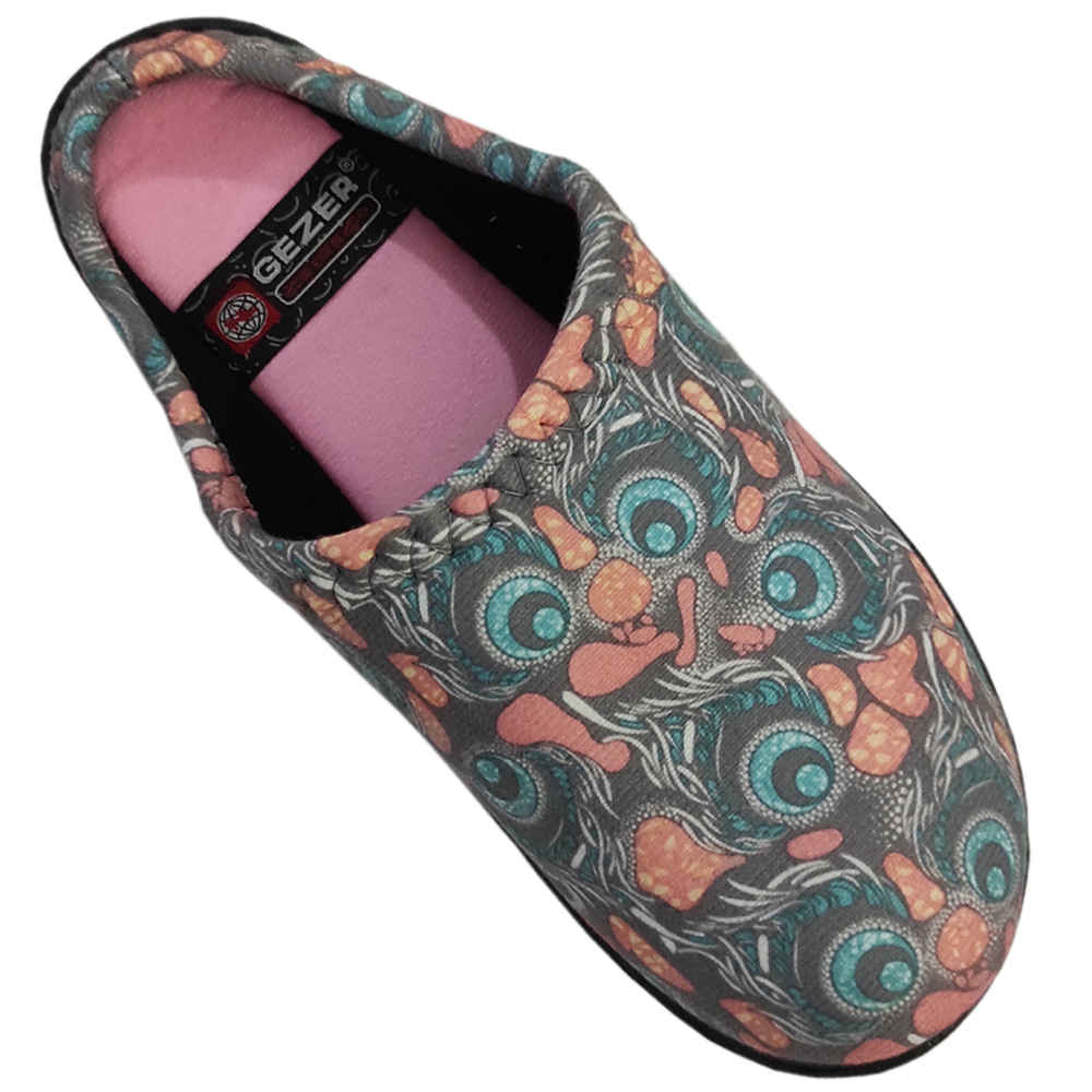 Zachte Grijze Dames Pantoffels Model Uil