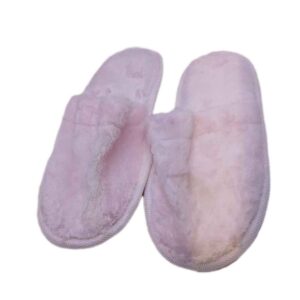 Zachte Roze Dames Pluche Pantoffels Model Honey