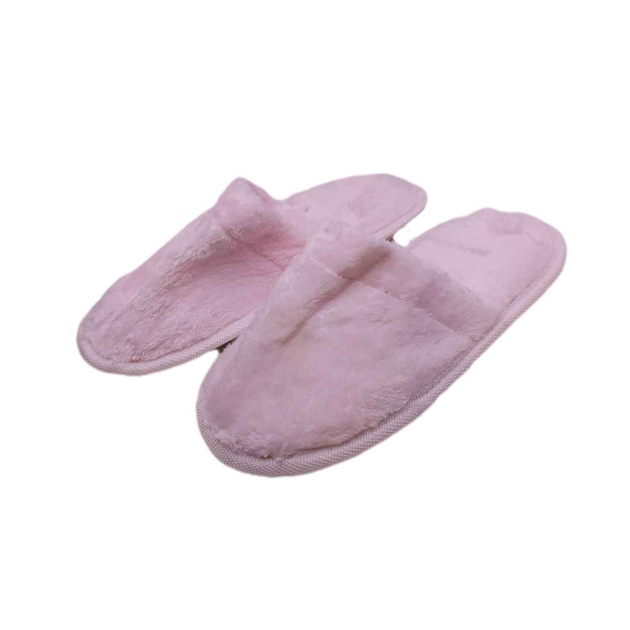 Zachte Roze Dames Pluche Pantoffels Model Honey