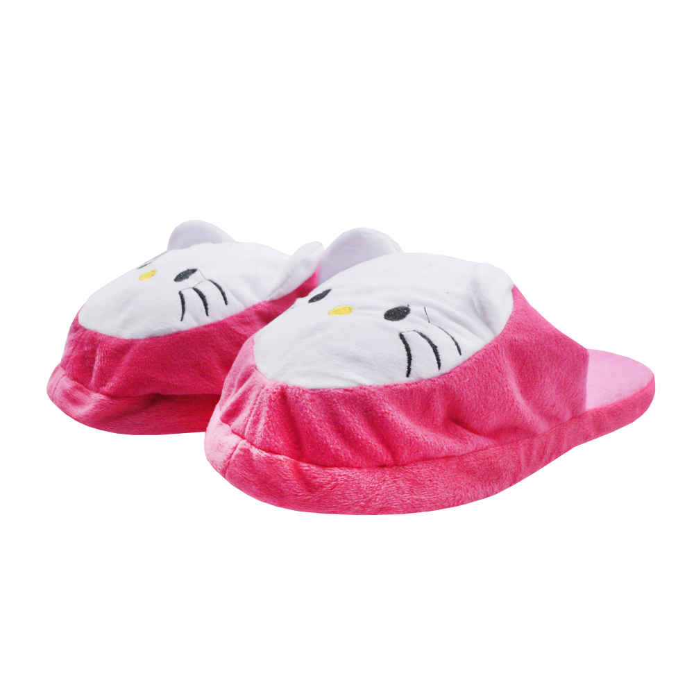 Zachte Dames Pluche Pantoffels Model Hello Kitty