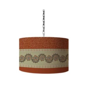 Stoffen Hanglamp met Fluwelen Trommel Lampenkap Niaz