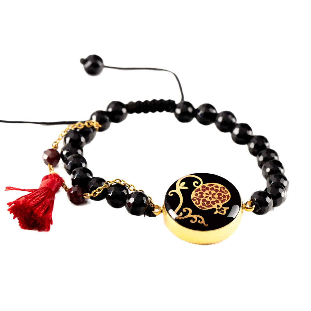 Perzische Kralen Armband voor Vrouwen – Zwart Anar