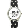 Dames Bloemige Boho Stoffen Sjaalhorloge – Perzische Calligrafie Hich