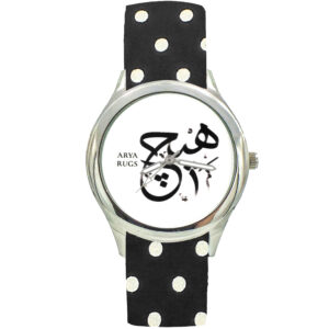 Dames Bloemige Boho Stoffen Sjaalhorloge – Perzische Calligrafie Hich