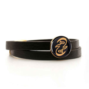 Perzische Leren Armband voor Mannen en Vrouwen – Zwart Hich
