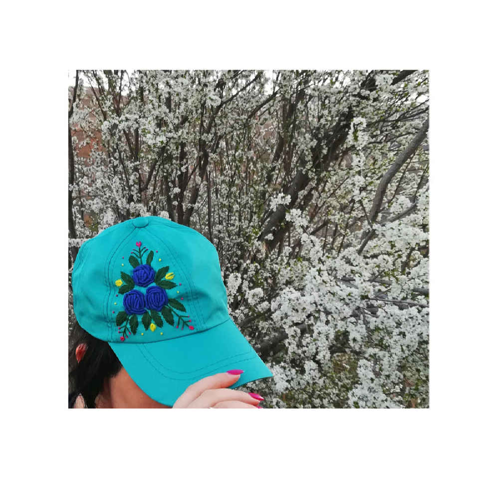 Baseballpet met Geborduurde Bloemen – Model Ronika