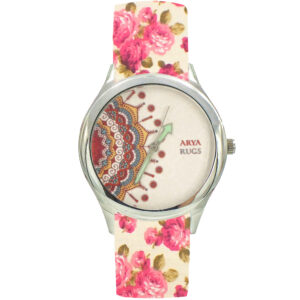 Dames Bloemige Liberty Boheemse Stoffen Sjaalhorloge – Panah