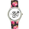 Dames Bloemige Boheemse Stoffen Sjaalhorloge – Perzische Calligrafie Hich