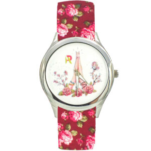 Dames Bloemige Liberty Boho Stoffen Sjaalhorloge – Yadegar