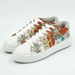 Graffiti Print Sneakers – Dames Chic Casual Schoenen Model Cartoon