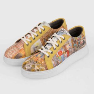 Graffiti Print Sneakers – Dames Chic Casual Schoenen Model City