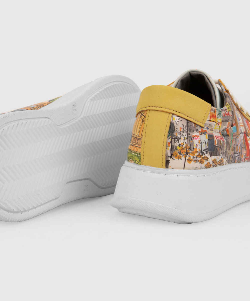 Graffiti Print Sneakers – Dames Chic Casual Schoenen Model City