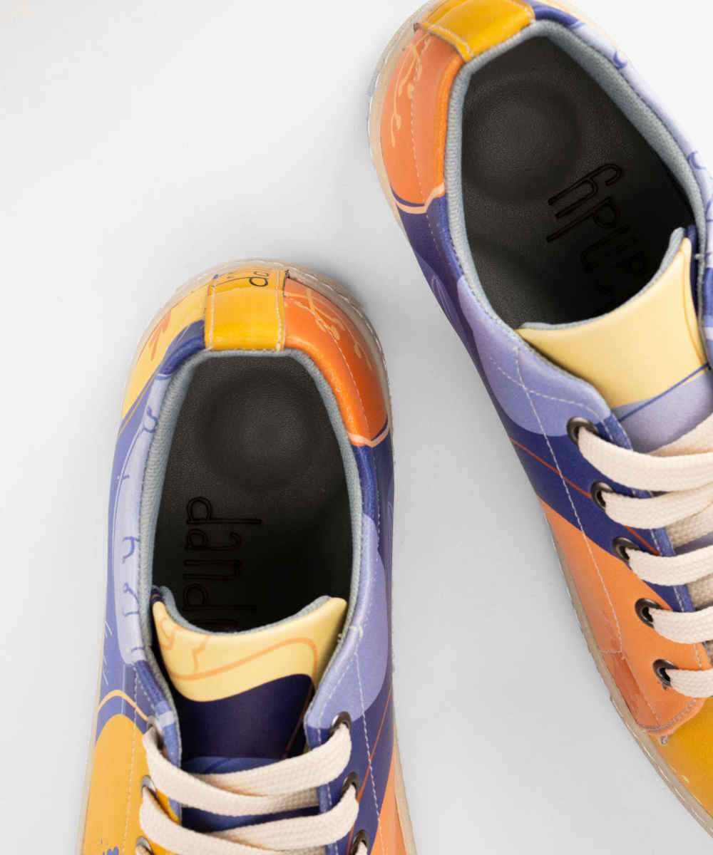 Graffiti Print Sneakers – Dames Chic Casual Schoenen Model Droom