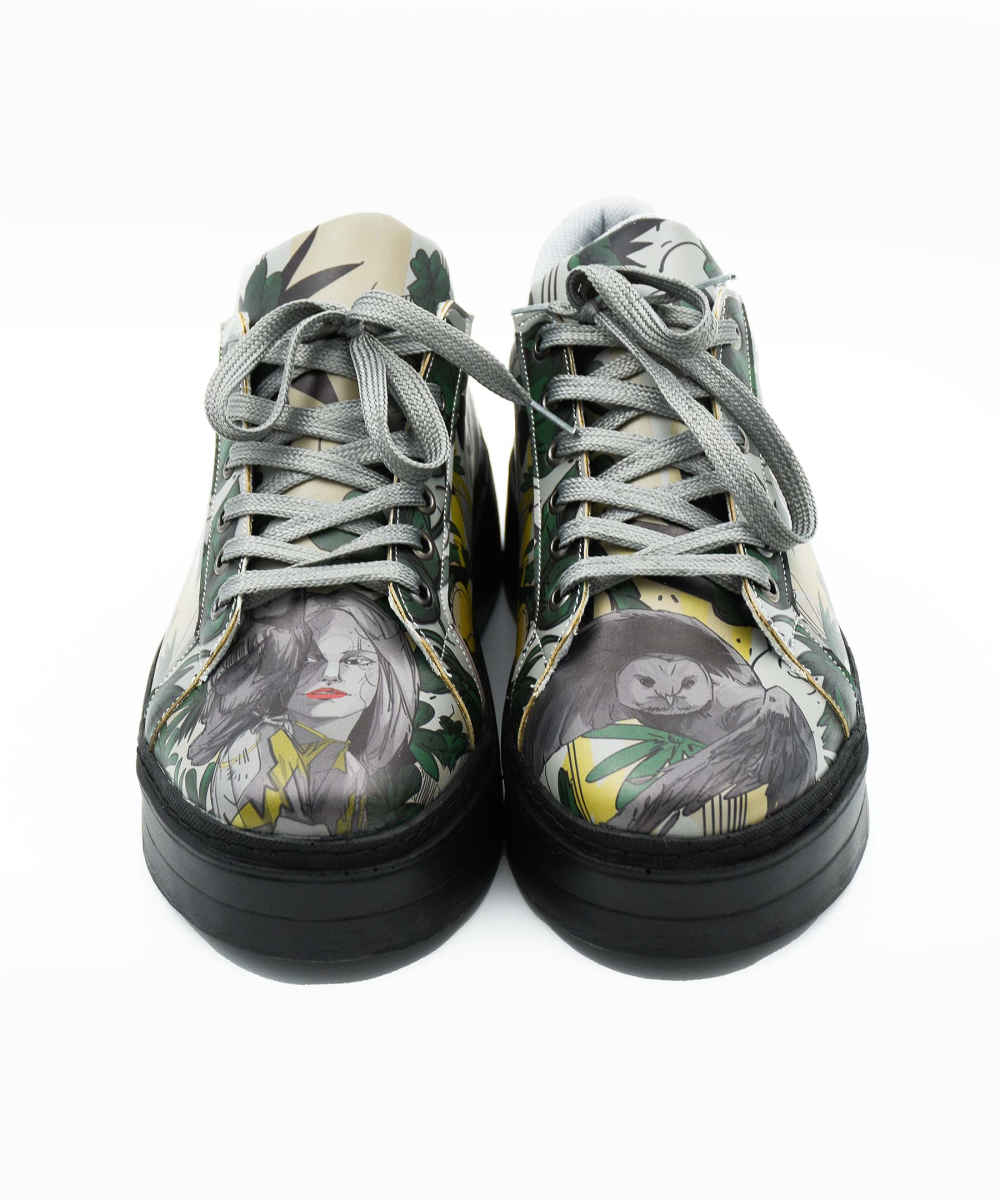 Graffiti Print Sneakers – Dames Chic Casual Schoenen Model Elina