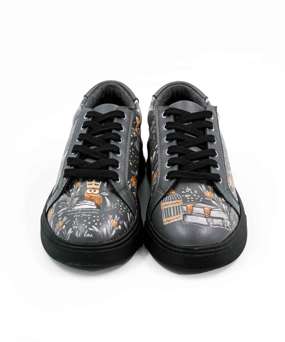 Graffiti Print Sneakers – Dames Chic Casual Schoenen Model Natuur