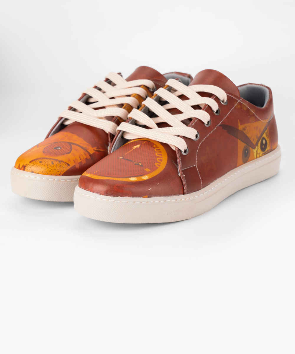 Graffiti Print Sneakers – Dames Chic Casual Schoenen Model Uil