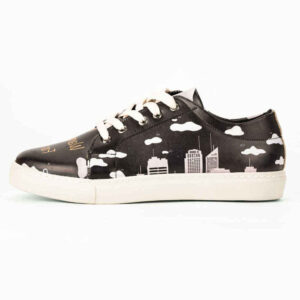 Graffiti Print Sneakers – Dames Chic Casual Schoenen Model Stad