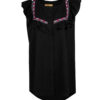 Dames Korte Mouw Borduurde Blouse Bornos