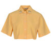 Dames Korte Mouw Borduurde Blouse Model Luna