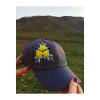Minimalistische Geborduurde Baseballpet – Bloemen Grijs