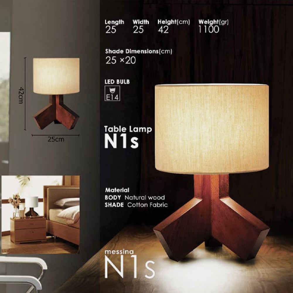 Accent Houten Tafellamp Handgemaakt Bahman