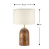 Accent Houten Tafellamp Handgemaakt Farsam