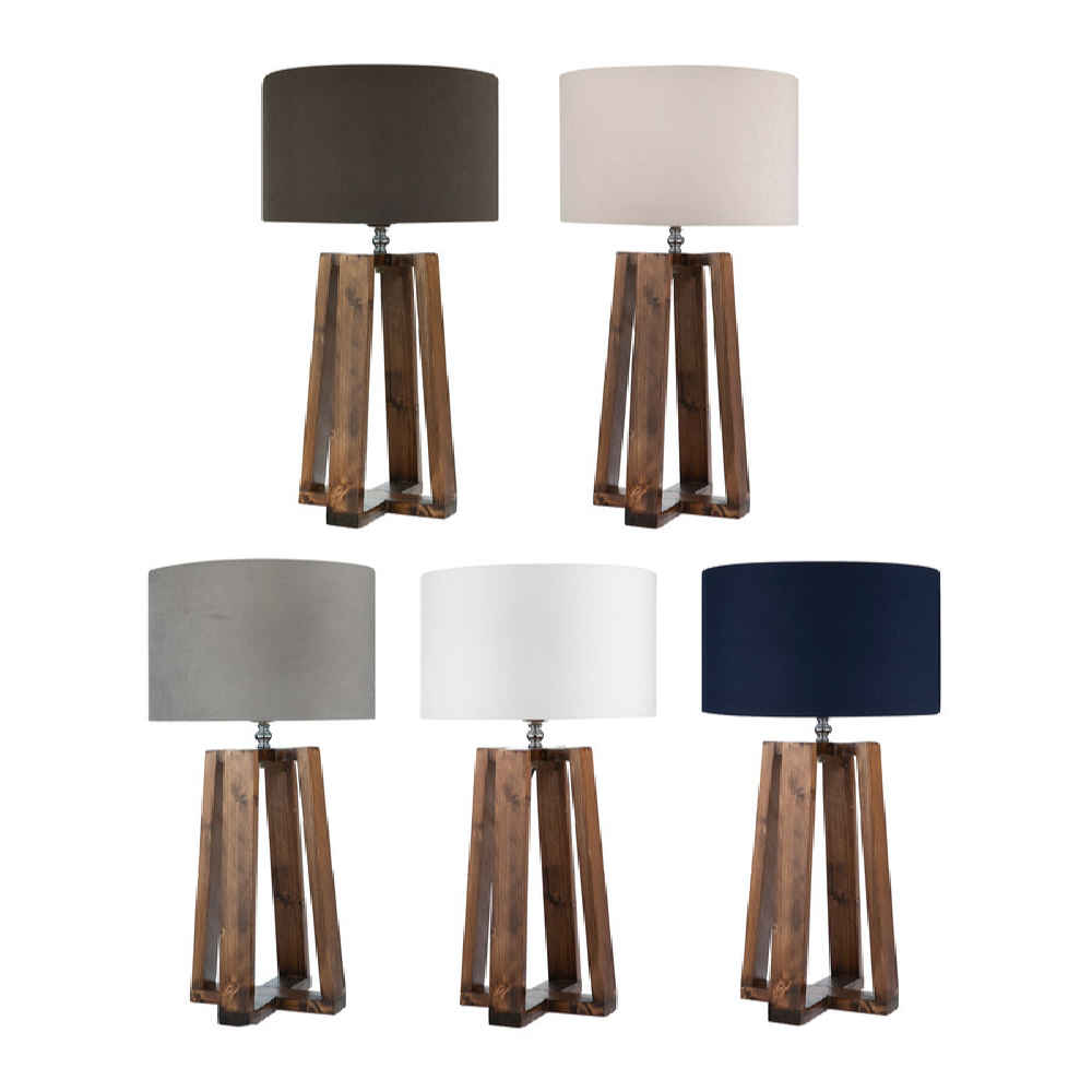 Accent Houten Tafellamp Handgemaakt Plus