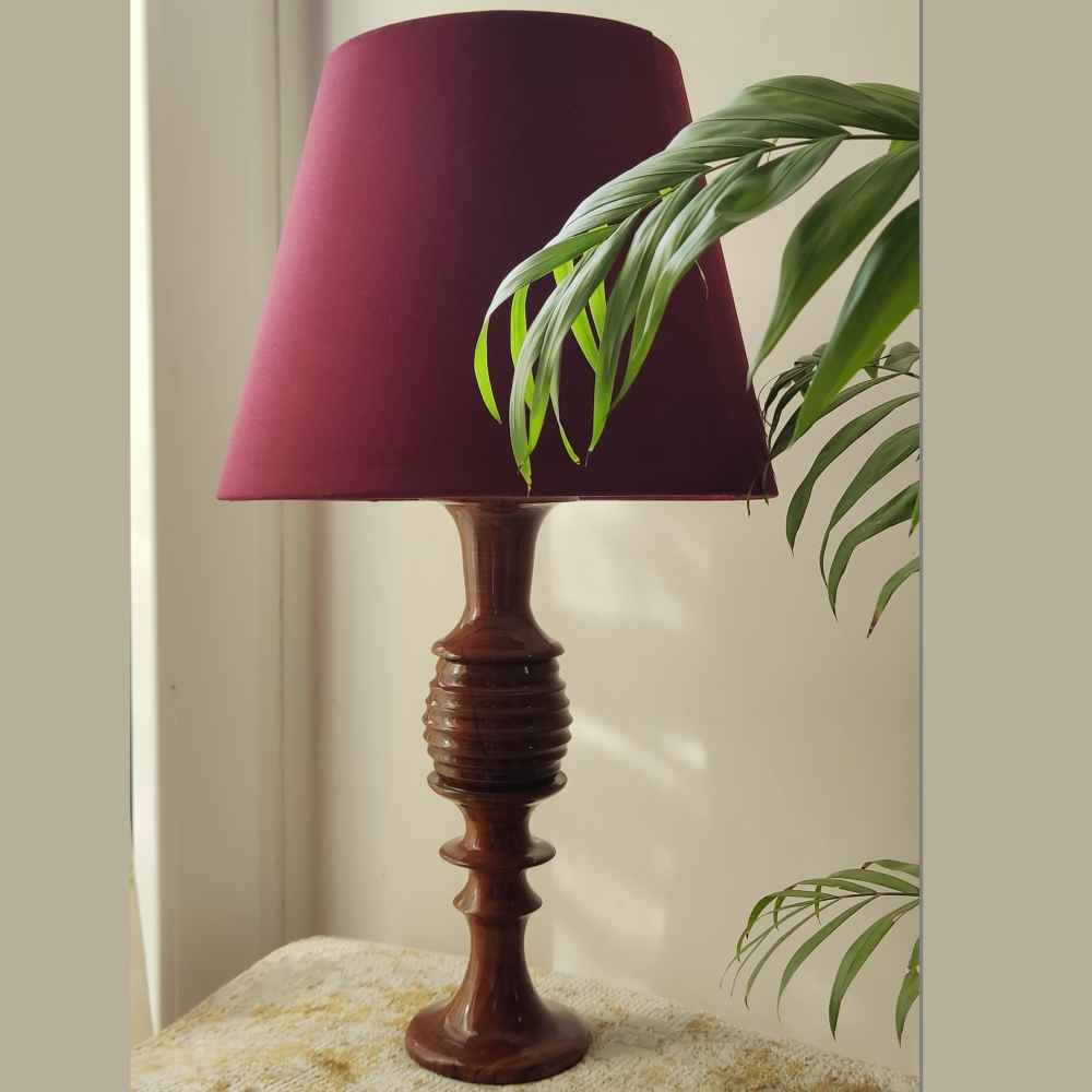 Accent Houten Tafellamp Handgemaakt Zereshki